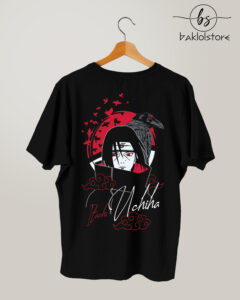 itachi uchiha black t shirt | back print