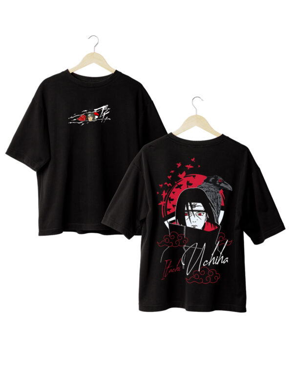 "Itachi Uchiha Oversized T-Shirt - Premium 220 GSM Anime Tee by Baklolstore"