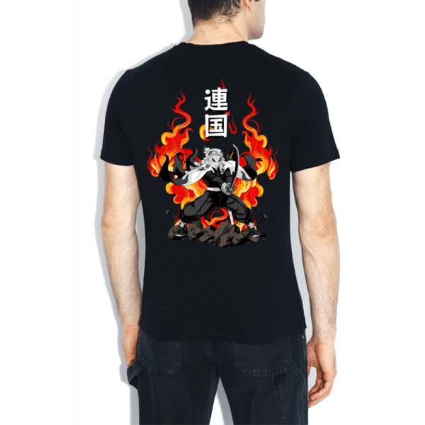 Baklolstore Rengoku Flame Hashira Anime T-Shirt | Fire Sword Demon Slayer | 180 GSM Pure Cotton Regular Fit