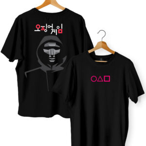 Squid Game (Mask Man) Black t shirt  |  Premium 180 GSM Black T shirt