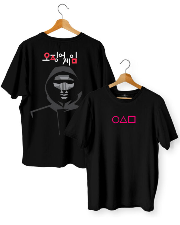 Squid Game (Mask Man) Black t shirt  |  Premium 180 GSM Black T shirt