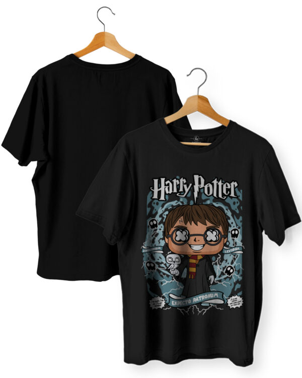Harry Potter Cartoon Printed T-Shirt | Expecto Patronum Design | Pure Cotton 180 GSM