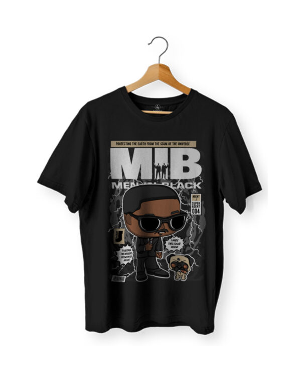 Men in Black Cartoon Printed T-Shirt | Agent J Graphic | Premium Cotton 180 GSM