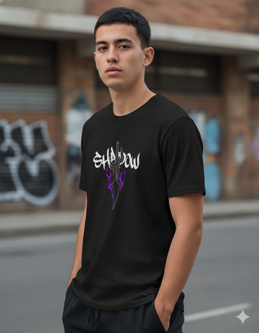Buy Best Solo Leveling Black T Shirt (Shadow)| 180 GSM Pure Cotton Regular Fit